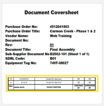 Document Coversheet