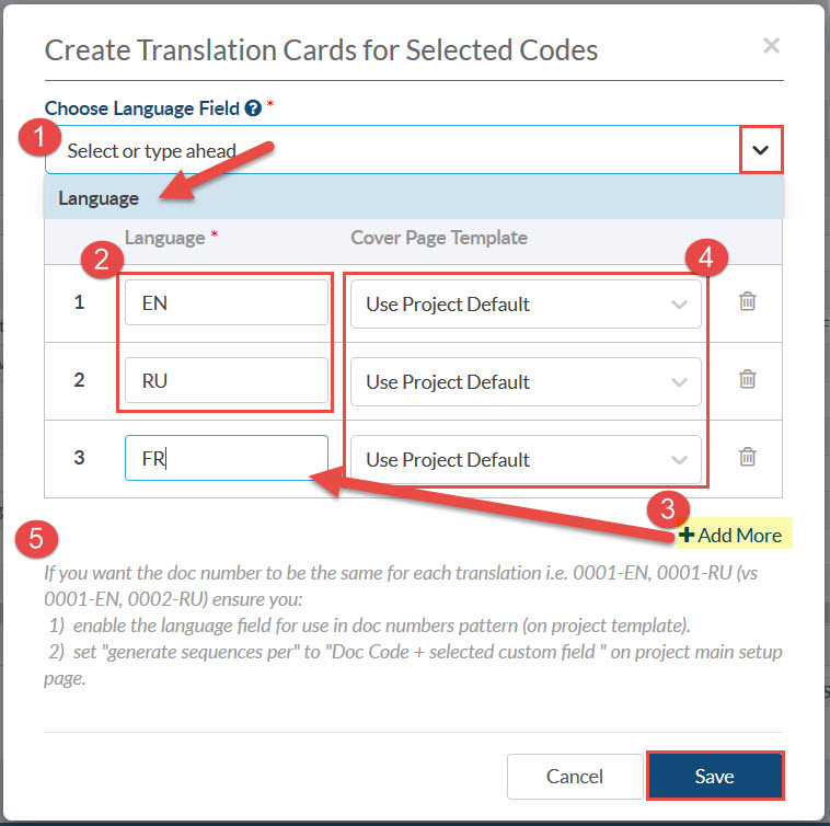 Create Translation Cards