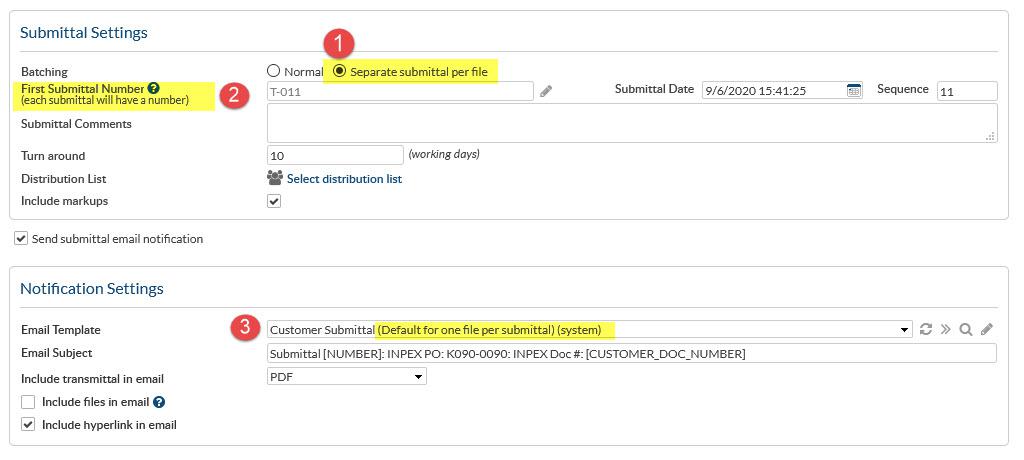 Can I issue every file on a separate submittal?